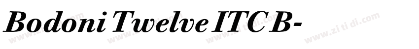 Bodoni Twelve ITC B字体转换